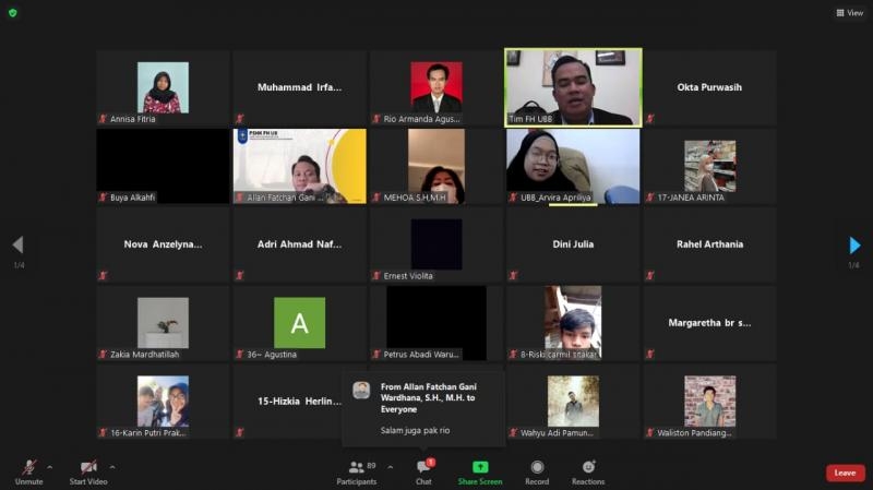 Komunitas PIKHM Gelar Webinar Tentang Media Sosial Dalam Demokrasi dan Konstitusi